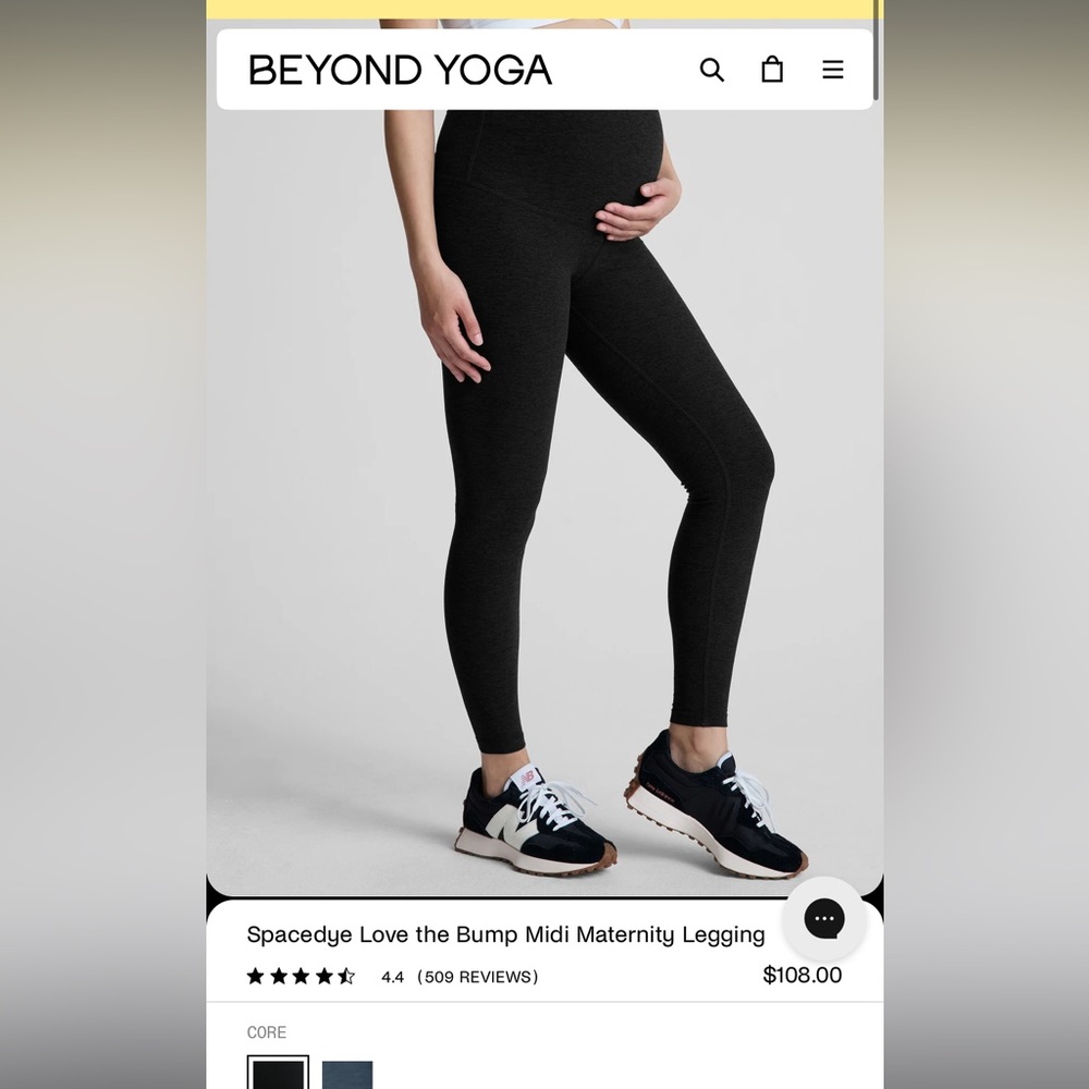 Beyond Yoga Beyond the Bump Midi Maternity Leggings
